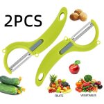 �plucheur de l�gumes - multifonctionnel - acier inoxydable - poign�e ergonomique - couleur verte - 2 ...