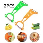 �plucheur de l�gumes multifonctionnel - marque - r�pe � carottes - acier inoxydable - vert orange - 2 ...