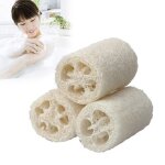 �ponge de douche mlbq luffa naturelle 125 cm - gommage corporel lavable lave - vaisselle blanc