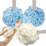 �ponge de douche - [u21] - trois 60g - douce et confortable - design innovant - exfoliante