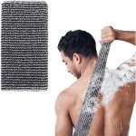 Eponge - fleur de bain �ponge exfoliante pour le corps noir en luffa pour le dos pour le bain pour homme ...