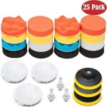 �ponge de polissage 25pcs �ponge de polissage pour voiture avec kit dadaptateur pour 3 - inch polissage ...