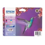 Epson multipack t0807 - colibri - noir jaune cyan magenta magenta clair cyan clair (c13t08074011)