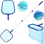 Epuisette piscine3 pack epuisette de surface + epuisette de fond + manche t�lescopique pour piscinesource ...