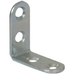 Equerre chaise ttes rondes 15x2 l. 30mm zingu blanc