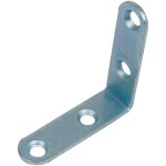 Equerre chaise t�tes rondes 16x2 l. 70mm zingu� blanc x25