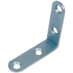 Equerre chaise t�tes rondes 18x3 l. 120mm zingu� blanc x25