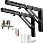 Equerre etagere 400mm support console pliable acier inoxydable equerre rabattable murale 80kg / 176lbs ...