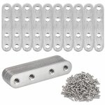 �querre fixation droit plat acier - 20 patte support assemblage vis meuble r�paration - argent� aucuneary ...