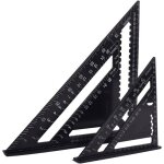 Equerre menuisier multifonctions 18cm et 30cmtriangle m�tal aluminium r�gle �querre trusquin guide raporteur ...