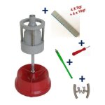 Equilibreuse de roue manuelle portable avec centreur + 100 barrettes plombs adhsifs 4x5g + 4x10g + kit ...