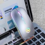 Ergonomique souris sans fil rechargeable silencieux led rtro - clair portable mignon mini souris fonctionne ...