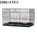 Cage pour oiseaux exotiques et canaris errolves - noir - 75. 5 x 45 x 45cm - bac amovible - accessoires ...