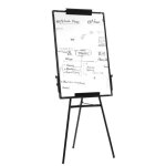 Chevalet de confrence - errolves - double face - tableau blanc 60x90 cm - hauteur 175 cm - pliable et ...
