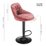 Errolves(rose) 4 x tabouret de bar l35 x p37 x h84. 5 / 105cm