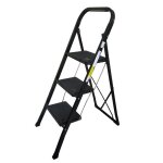 Escabeau � 3 marches bm tools bmt - esc3 - black haut. de travail : 705 cm se range facilement marches ...