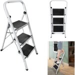 Marchepied pliable en acier - marchepied pliant avec tapis en caoutchouc antidérapant - Échelle à une ... Marchepied pliable en acier - marchepied pliant avec tapis en caoutchouc antidérapant - Échelle à une ...