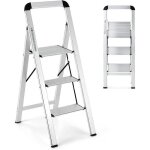 Escabeau à 3 marches pliable - gymax - marchepied en aluminium portable antidérapant - charge max 150 ... Escabeau à 3 marches pliable - gymax - marchepied en aluminium portable antidérapant - charge max 150 ...