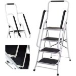 Escabeau 4 marches escabeau avec main courante escabeau pliant escalier pliant marchepied escabeau de ...