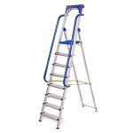 Escabeau 8 marches secure pro alu scuris plateforme 182cm hostrom