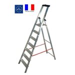 Escabeau aluminium 7 marches - escalux - escanorm - haut. travail 347 m - charge maximale 150 kg