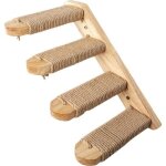 Escabeau en bois pour chat - 4 Étapes - Étagère murale - corde de sisal Escabeau en bois pour chat - 4 Étapes - Étagère murale - corde de sisal