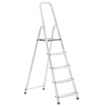 Escabeau - coco - 5 marches - aluminium - charge maximale 150 kg - pliable