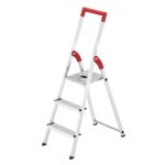 Escabeau m�nager pliable en aluminium 3 marches ultra l�ger hailo l50