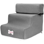 Escalier pour animaux de compagnie petits chiens chats pour animaux de compagnie 3 étapes rampe(grise) ... Escalier pour animaux de compagnie petits chiens chats pour animaux de compagnie 3 étapes rampe(grise) ...