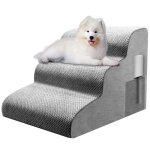 Escalier pour chien et chat � 3 marches antid�rapant pour lit et canap� portable avec housse imperm�able ...