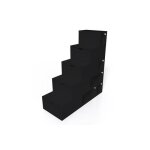 Escalier cube de rangement hauteur 125 cm - noir - abc meubles - bois massif - verni