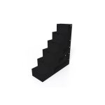 Escalier cube de rangement hauteur 150cm - abc meubles - noir - bois massif - verni - contemporain - ...