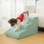 Escalier en mousse m�moire pour animaux - virex - trois marches - lavables - amovibles - outil d?�ducation ...