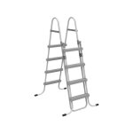 Escalier de piscine avec syst�me de s�curit� enfant milo - gris