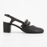 Escarpins � boucles en cuir talons carr�s femme xavier danaud