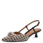 Escarpin femme - tamaris - textile l�ger - boucle reglabe