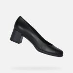 Escarpins geox d new annya en cuir noir pour femme - semelles respirantes et impermables