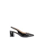 Escarpins slingback vernis avec mors dor�s � strass. dot� dune bride avec boucle ajustable. semelle int�rieure ...