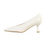 Escarpin � talon super mode - blanc