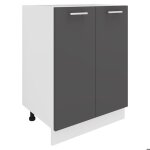 Esilo meuble bas de cuisine 60 cm 2 portes blanc gris. Esilo meuble bas de cuisine 60 cm 2 portes blanc gris.