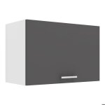Esilo meuble haut de cuisine 60 cm 1 porte blanc gris.
