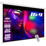 Esmart economy exm toile moteur 140 x 79 cm (63) format 16:9 t�l�commande home cin�ma projecteur �cran ...