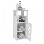 Espace de rangement colonne - armoire de salle de bain avec porte et �tag�re - r�sistant � lhumidit� ...