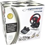 Ensemble volant et pédales - esperanza - filaire - compatible ps2 ps3 pc - rouge Ensemble volant et pédales - esperanza - filaire - compatible ps2 ps3 pc - rouge