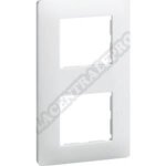 Plaque - essensya - 2 postes - blanc - 151 mm x 80 mm - int�rieur