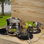 Ensemble doutils de cuisine  boue - esschert design - 6 pices - inox