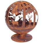 Foyer - esschert design - ff261 - mtal recycl - 575 x 575 x 66 cm - couleur rouille