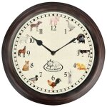 Esschert design horloge avec sons danimaux de ferme