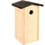 Nichoir � oiseaux - esschert design - m�sange charbonni�re - bois de pin - toit noir - petit animal