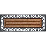 Esschert design paillasson caoutchouc 120 x 45 cm rb109
